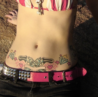 Guns Lower Stomach Tat